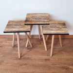 Casa si Gradina - Mobilier - Mese si birouri - Masute de cafea - Set masute de cafea, Hanah Home, mdf, maro, 3 piese, 35x35x52 cm, 481LNA2737 - Infinity.ro