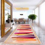 Casa si Gradina - Textile si covoare - Covoare - Covoare casa - Covor, Conceptum Hypnose, crem, portocaliu, galben, fucsia, 80x250 cm, 100% poliester, antiderapant, antibacterian - Infinity.ro