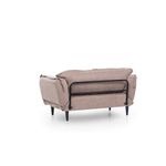 Casa si Gradina - Mobilier - Canapele si coltare - Canapele - Canapea extensibila, Hanah Home, structura metalica, stofa in, mink, 200x70 cm - Infinity.ro