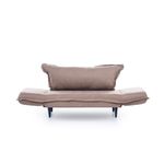 Casa si Gradina - Mobilier - Canapele si coltare - Canapele - Canapea extensibila, Hanah Home, structura metalica, stofa in, mink, 200x70 cm - Infinity.ro