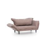 Casa si Gradina - Mobilier - Canapele si coltare - Canapele - Canapea extensibila, Hanah Home, structura metalica, stofa in, mink, 200x70 cm - Infinity.ro