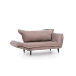 Casa si Gradina - Mobilier - Canapele si coltare - Canapele - Canapea extensibila, Hanah Home, structura metalica, stofa in, mink, 200x70 cm - Infinity.ro