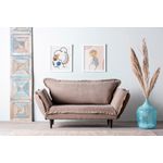 Casa si Gradina - Mobilier - Canapele si coltare - Canapele - Canapea extensibila, Hanah Home, structura metalica, stofa in, mink, 200x70 cm - Infinity.ro