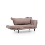 Casa si Gradina - Mobilier - Canapele si coltare - Canapele - Canapea extensibila, Hanah Home, structura metalica, stofa in, mink, 200x70 cm - Infinity.ro