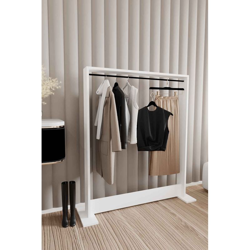 Casa si Gradina - Mobilier - Organizare si depozitare - Cuiere - Cuier, Hanah Home, pal melaminat, alb, 12x124x100 cm - Infinity.ro