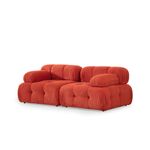 Casa si Gradina - Mobilier - Canapele si coltare - Canapele - Canapea 2 locuri, Hanah Home, lemn fag si pal, rosu, 200x100x80 cm - Infinity.ro