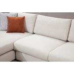 Casa si Gradina - Mobilier - Canapele si coltare - Coltare - Coltar, Hanah Home, lemn fag si pal, alb, 270x194x95 cm - Infinity.ro
