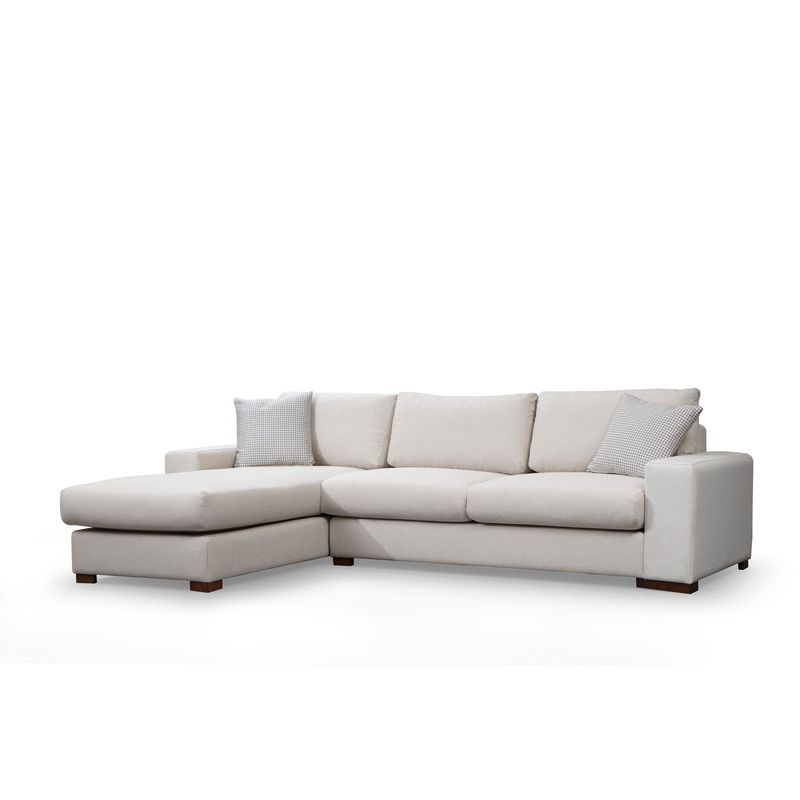 Casa si Gradina - Mobilier - Canapele si coltare - Coltare - Coltar, Hanah Home, lemn fag si pal, alb, 270x194x95 cm - Infinity.ro