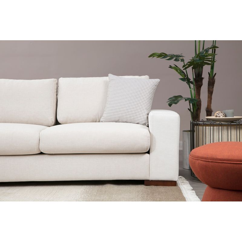 Casa si Gradina - Mobilier - Canapele si coltare - Coltare - Coltar, Hanah Home, lemn fag si pal, alb, 270x194x95 cm - Infinity.ro