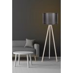Casa si Gradina - Corpuri si surse de iluminat - Veioze si lampi - Lampadare - Lampadar, Opviq, mdf, negru crem, 145 cm - Infinity.ro