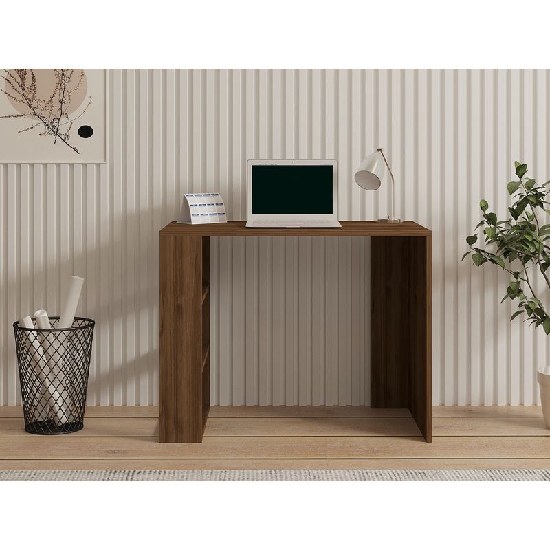 Casa si Gradina - Mobilier - Mese si birouri - Birouri - Birou de studiu, Hanah Home, pal melaminat, nuc, 90x50x70 cm - Infinity.ro