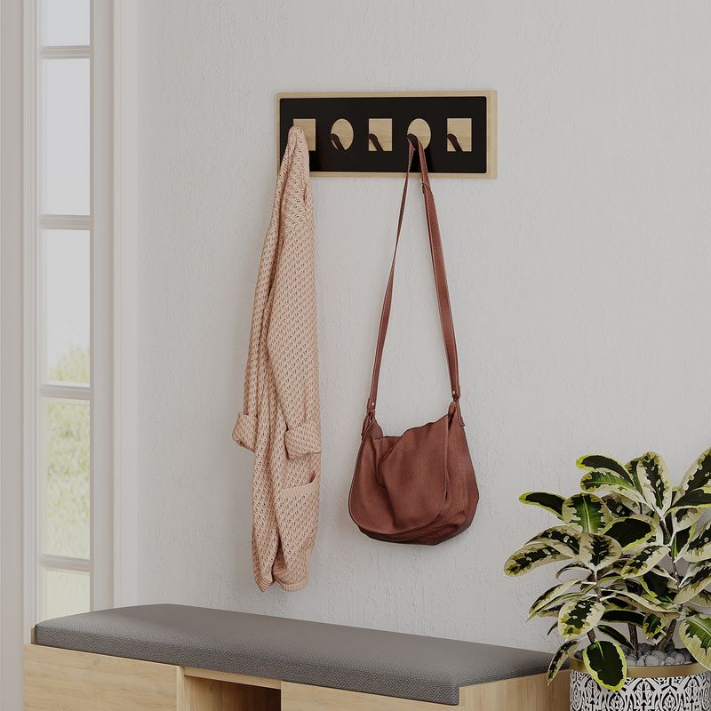 Casa si Gradina - Mobilier - Organizare si depozitare - Cuiere - Cuier, Hanah Home, pal melaminat, stejar, 54.2x16x2 cm - Infinity.ro