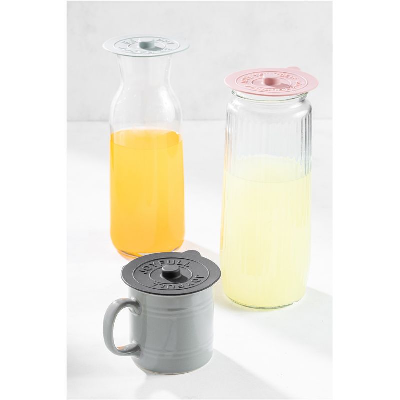 Casa si Gradina - Bucatarie si vesela - Accesorii bar - Tirbusoane si dopuri - Set capace pentru sticle, Hermia, silicon, multicolor, 10x10 cm, 6 bucati - Infinity.ro