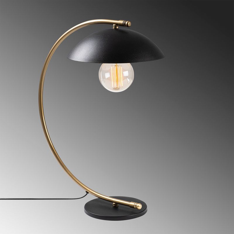 Casa si Gradina - Corpuri si surse de iluminat - Veioze si lampi - Veioze - Veioza, Opviq, metal, negru auriu, 26x43x55 cm - Infinity.ro