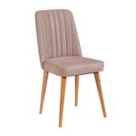 Casa si Gradina - Mobilier - Scaune si fotolii - Scaune - Scaun, Hanah Home, catifea, pin atlantic si piatra, 47x46x89 cm, 869VEL5179 - Infinity.ro