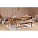 Casa si Gradina - Mobilier - Scaune si fotolii - Scaune - Scaun, Hanah Home, catifea, pin atlantic si piatra, 47x46x89 cm, 869VEL5179 - Infinity.ro