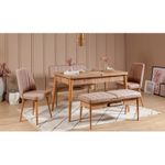 Casa si Gradina - Mobilier - Scaune si fotolii - Scaune - Scaun, Hanah Home, catifea, pin atlantic si piatra, 47x46x89 cm, 869VEL5179 - Infinity.ro