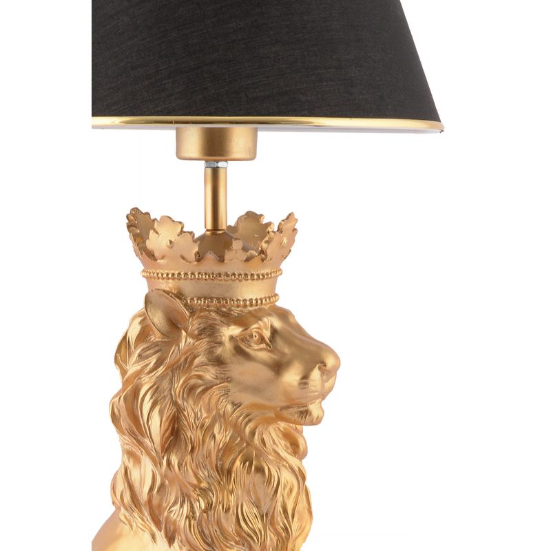 Casa si Gradina - Corpuri si surse de iluminat - Veioze si lampi - Veioze - Veioza, Opviq, poliester, negru auriu, 60 cm - Infinity.ro