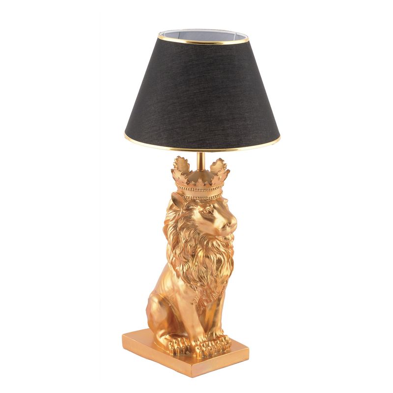 Casa si Gradina - Corpuri si surse de iluminat - Veioze si lampi - Veioze - Veioza, Opviq, poliester, negru auriu, 60 cm - Infinity.ro