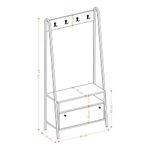 Casa si Gradina - Mobilier - Organizare si depozitare - Cuiere - Cuier, Hanah Home, pal melaminat, stejar safir, 84x35x170 cm - Infinity.ro