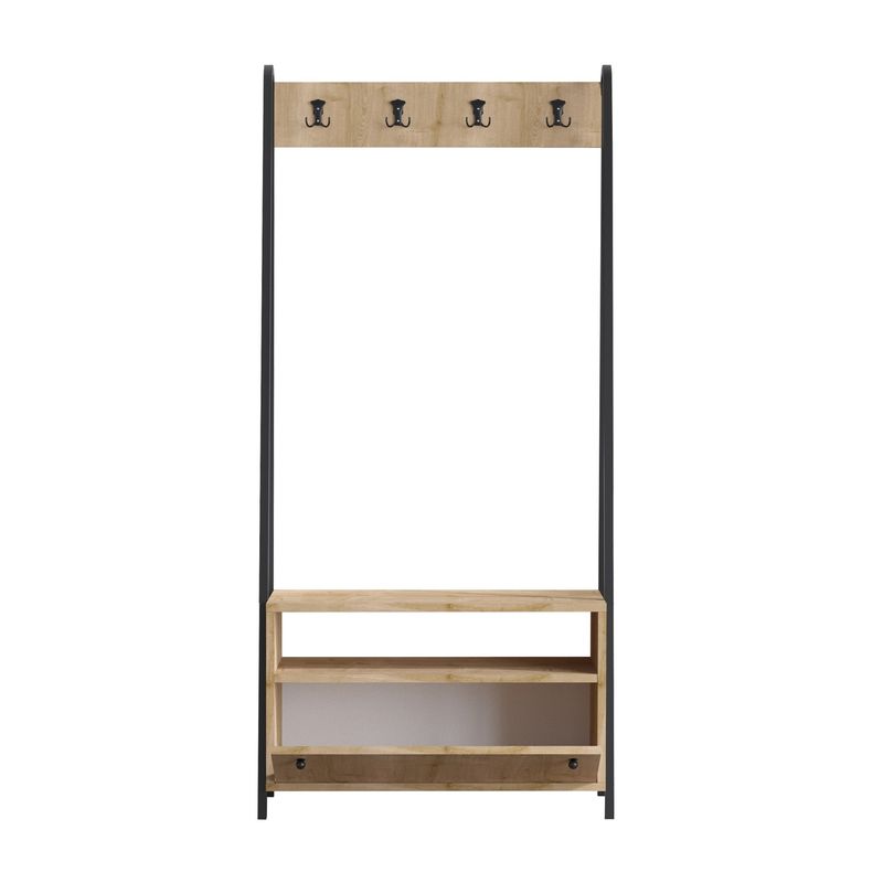 Casa si Gradina - Mobilier - Organizare si depozitare - Cuiere - Cuier, Hanah Home, pal melaminat, stejar safir, 84x35x170 cm - Infinity.ro