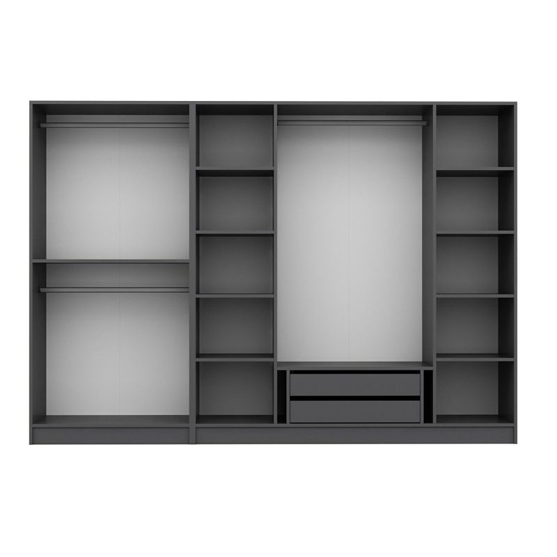 Casa si Gradina - Mobilier - Dulapuri si sifoniere - Dulapuri - Dulap, Hanah Home, pal melaminat, antracit, 270x190x52 cm - Infinity.ro