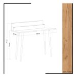 Casa si Gradina - Mobilier - Mese si birouri - Birouri - Birou de studiu, Hanah Home, pal melaminat, stejar, 100x94x60 cm - Infinity.ro