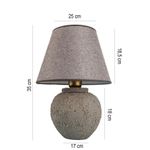 Casa si Gradina - Corpuri si surse de iluminat - Veioze si lampi - Veioze - Veioza, Opviq, ceramica, gri, 35 cm - Infinity.ro