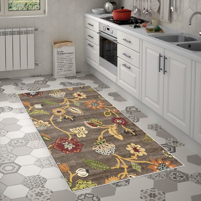 Casa si Gradina - Textile si covoare - Covoare - Covorase intrare - Covoras de intrare, Conceptum Hypnose, cafea, 80x200 cm, 100% poliamida, antiderapant, 955ANR1260 - Infinity.ro