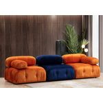 Casa si Gradina - Mobilier - Scaune si fotolii - Fotolii - Fotoliu, Hanah Home, lemn fag si pal, portocaliu, 95x95x75 cm - Infinity.ro