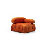 Casa si Gradina - Mobilier - Scaune si fotolii - Fotolii - Fotoliu, Hanah Home, lemn fag si pal, portocaliu, 95x95x75 cm - Infinity.ro