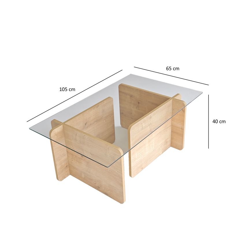 Casa si Gradina - Mobilier - Mese si birouri - Masute de cafea - Masuta de cafea, Hanah Home, pal melaminat, safir, 105x65x40 cm - Infinity.ro