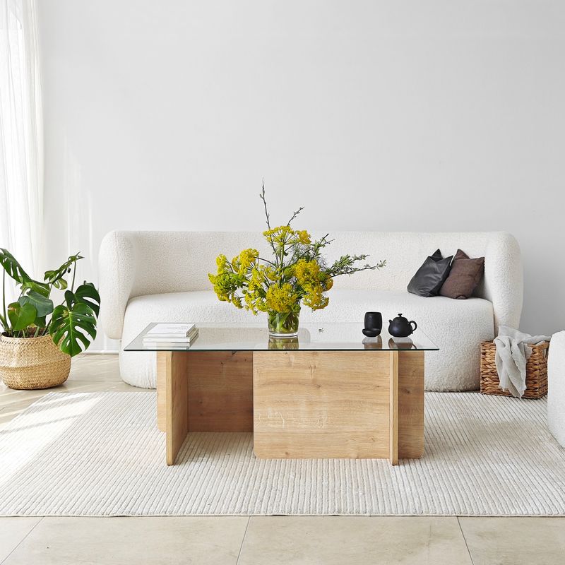 Casa si Gradina - Mobilier - Mese si birouri - Masute de cafea - Masuta de cafea, Hanah Home, pal melaminat, safir, 105x65x40 cm - Infinity.ro
