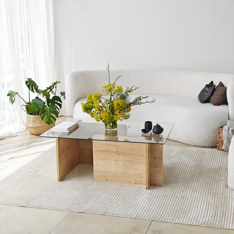 Casa si Gradina - Mobilier - Mese si birouri - Masute de cafea - Masuta de cafea, Hanah Home, pal melaminat, safir, 105x65x40 cm - Infinity.ro