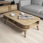 Casa si Gradina - Mobilier - Mese si birouri - Masute de cafea - Masuta de cafea, Hanah Home, pal melaminat, stejar, 105x60x34.6 cm, 845HCT2831 - Infinity.ro