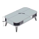 Casa si Gradina - Mobilier - Mese si birouri - Masute de cafea - Masuta de cafea, Hanah Home, pal melaminat, stejar, 105x60x34.6 cm, 845HCT2831 - Infinity.ro