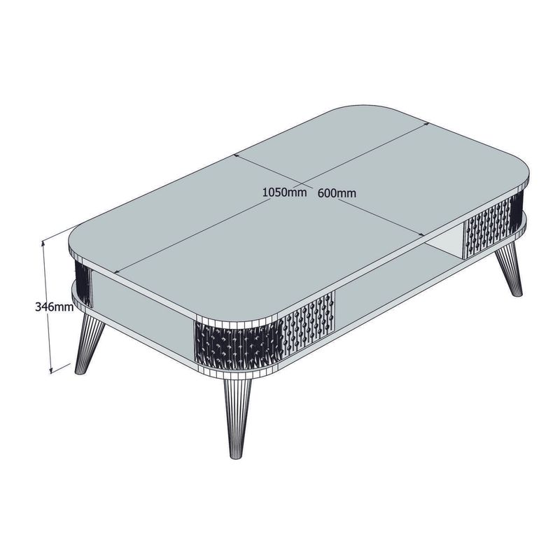 Casa si Gradina - Mobilier - Mese si birouri - Masute de cafea - Masuta de cafea, Hanah Home, pal melaminat, stejar, 105x60x34.6 cm, 845HCT2831 - Infinity.ro