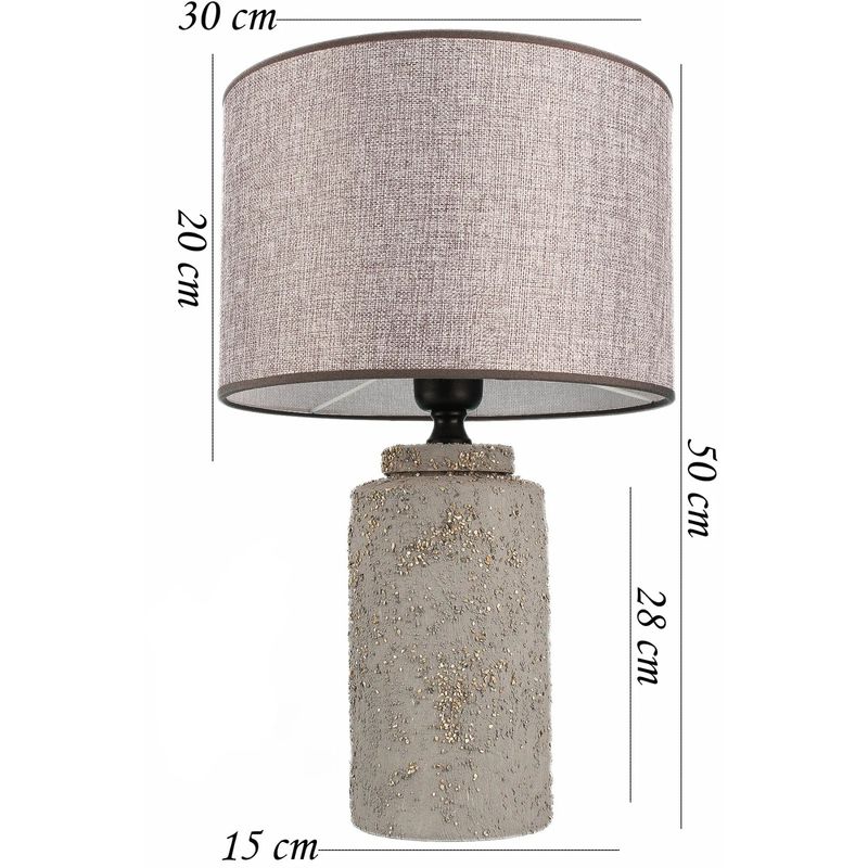 Casa si Gradina - Corpuri si surse de iluminat - Veioze si lampi - Veioze - Veioza, Opviq, ceramica, gri, 50 cm - Infinity.ro