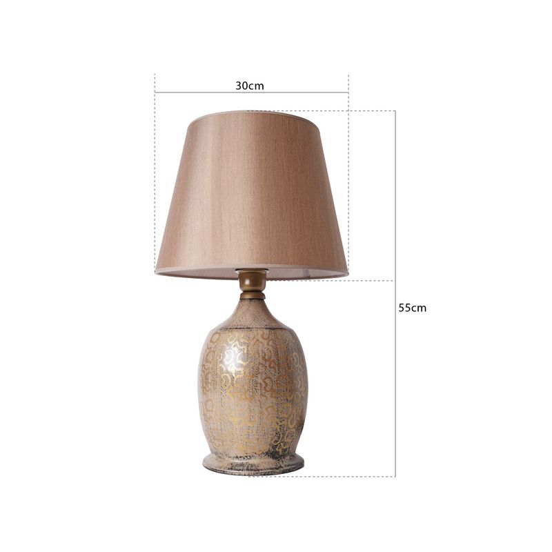 Casa si Gradina - Corpuri si surse de iluminat - Veioze si lampi - Veioze - Veioza, Opviq, ceramica, auriu, 30x55 cm - Infinity.ro