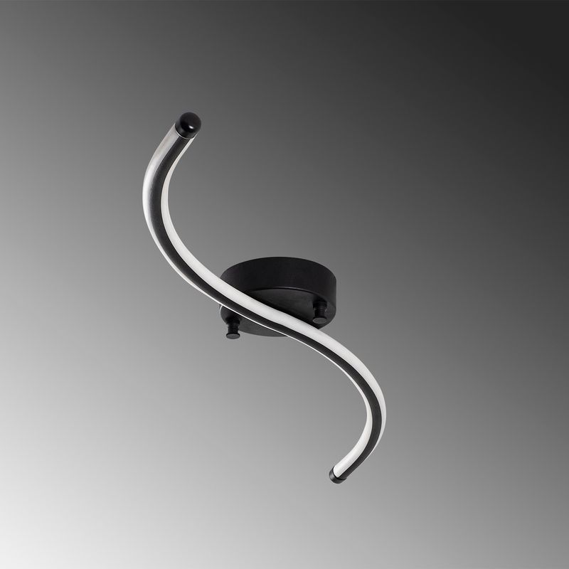 Casa si Gradina - Corpuri si surse de iluminat - Lustre si pendule - Lustra, Opviq, metal, negru, 67x5x10 cm, led integrat 16w 3000k - Infinity.ro