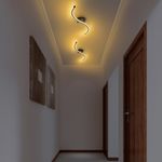 Casa si Gradina - Corpuri si surse de iluminat - Lustre si pendule - Lustra, Opviq, metal, negru, 67x5x10 cm, led integrat 16w 3000k - Infinity.ro