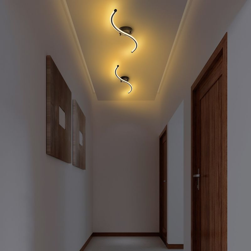 Casa si Gradina - Corpuri si surse de iluminat - Lustre si pendule - Lustra, Opviq, metal, negru, 67x5x10 cm, led integrat 16w 3000k - Infinity.ro