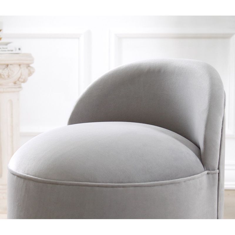 Casa si Gradina - Mobilier - Scaune si fotolii - Tabureti - Taburet, Hanah Home, catifea, gri deschis, 49x49x68 cm - Infinity.ro