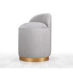 Casa si Gradina - Mobilier - Scaune si fotolii - Tabureti - Taburet, Hanah Home, catifea, gri deschis, 49x49x68 cm - Infinity.ro