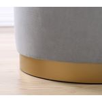 Casa si Gradina - Mobilier - Scaune si fotolii - Tabureti - Taburet, Hanah Home, catifea, gri deschis, 49x49x68 cm - Infinity.ro