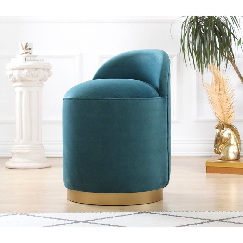 Casa si Gradina - Mobilier - Scaune si fotolii - Tabureti - Taburet, Hanah Home, catifea, verde petrol, 49x49x68 cm - Infinity.ro
