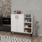 Casa si Gradina - Mobilier - Dulapuri si sifoniere - Dulapuri - Dulap multifunctional, Hanah Home, PAL melaminat, alb, 90x29.6x90.6 cm - Infinity.ro