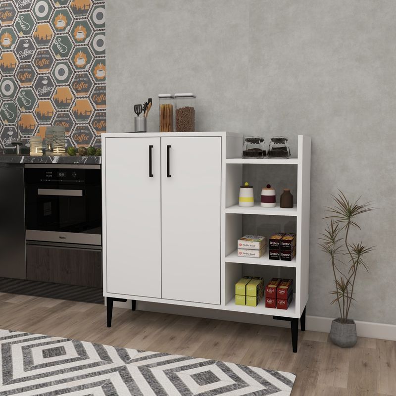 Casa si Gradina - Mobilier - Dulapuri si sifoniere - Dulapuri - Dulap multifunctional, Hanah Home, PAL melaminat, alb, 90x29.6x90.6 cm - Infinity.ro