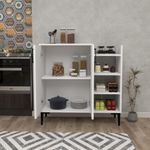Casa si Gradina - Mobilier - Dulapuri si sifoniere - Dulapuri - Dulap multifunctional, Hanah Home, PAL melaminat, alb, 90x29.6x90.6 cm - Infinity.ro