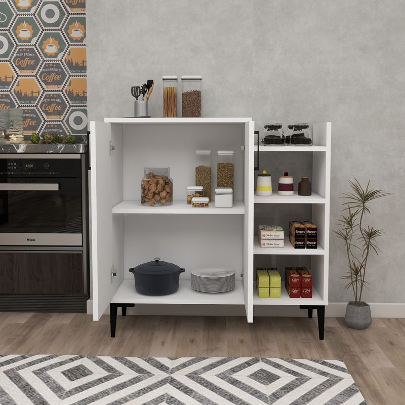 Casa si Gradina - Mobilier - Dulapuri si sifoniere - Dulapuri - Dulap multifunctional, Hanah Home, PAL melaminat, alb, 90x29.6x90.6 cm - Infinity.ro